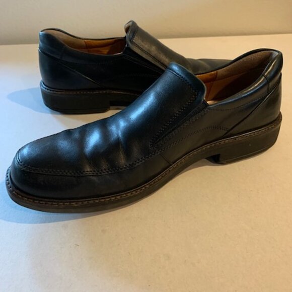 Ecco Men's Shock Point Black Leather Slip On Loafers 12 - Picture 6 of 6